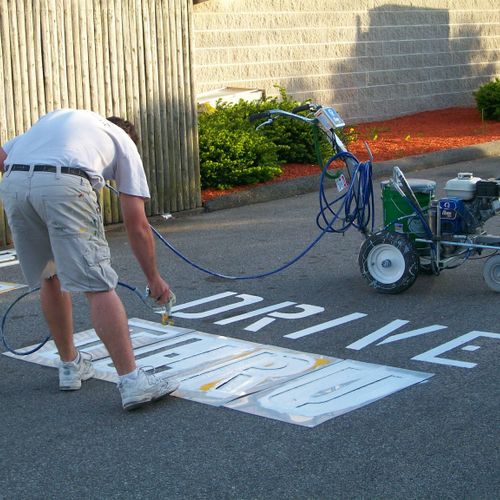 A-Team Incorporated offers line striping services 