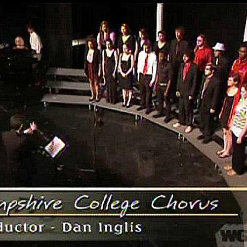 Hampshire College Chorus on live TV ~ screen shot 
