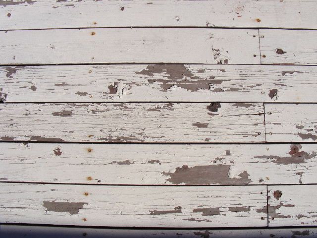 Close up of painted deck - Before