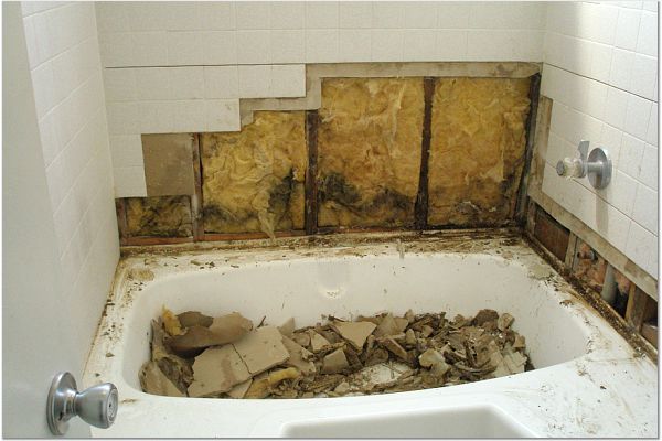Before Tile Repair and Tub Reglaze