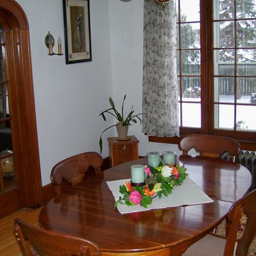 Victorian home dining room after staging