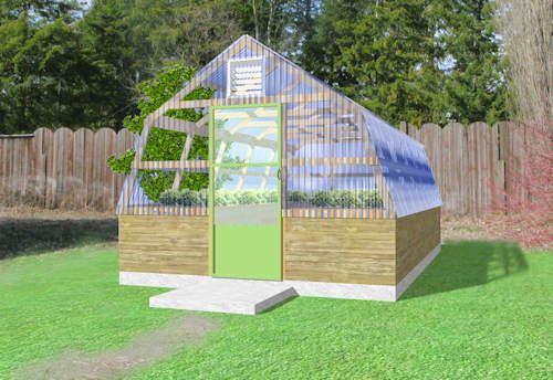 Greenhouse with a secret, built over it's own root