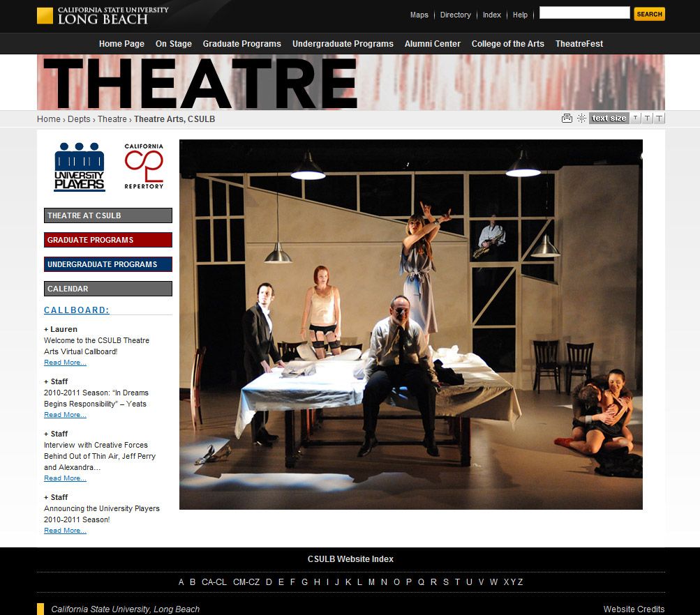 California State University, Long Beach
Theatre Ar