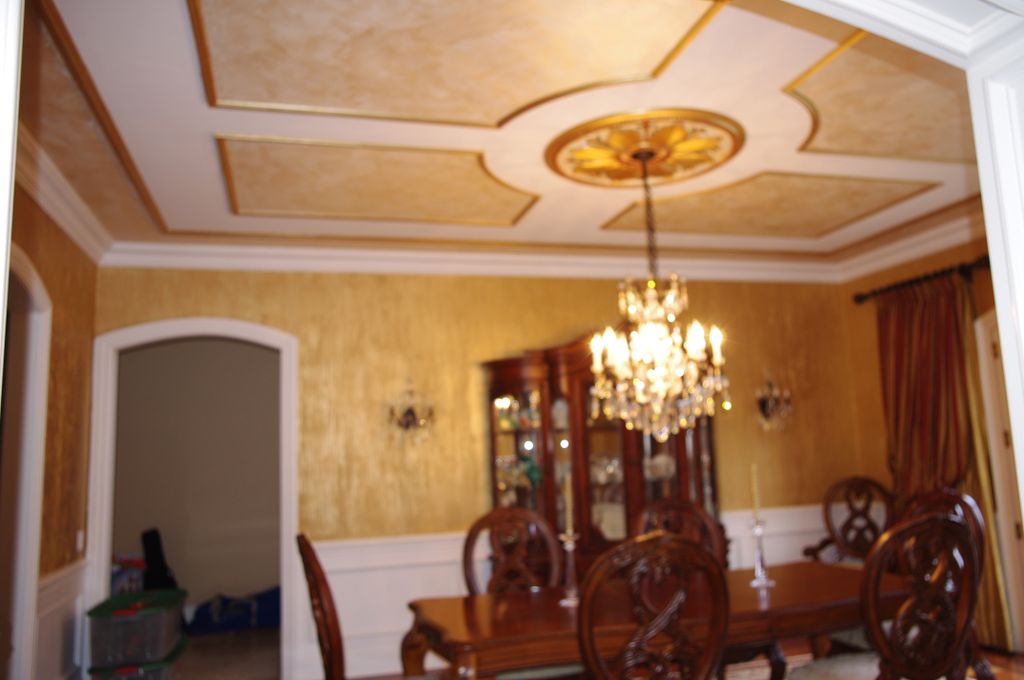 The ceiling has a metallic pearl glaze within the 