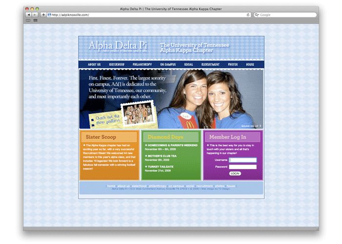 Alpha Delta Pi Sorority Website