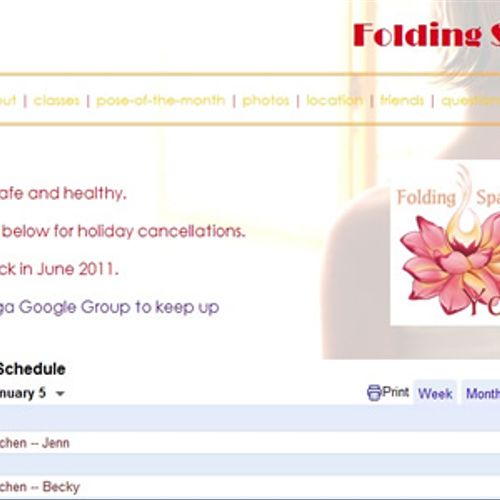 http://www.foldingspaceyoga.com Homepage - check i