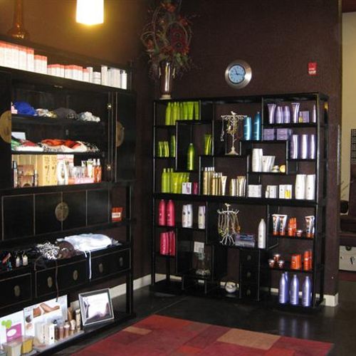 Retail area: we sell Alfaparf Milano hair products