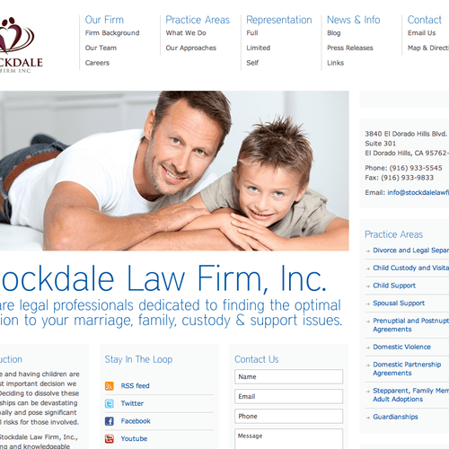 Website for Stockdale Law Firm located at http://s