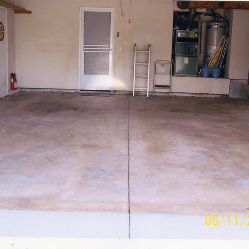 This is the before picture of a garage renovation.