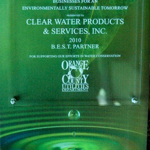 Clear Water PSI received an award from Orange Coun
