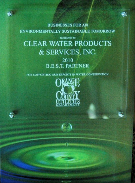 Clear Water PSI received an award from Orange Coun