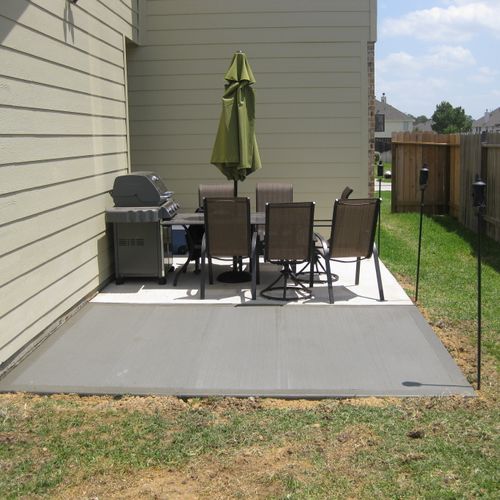 We do small add ons to patios and driveways as wel