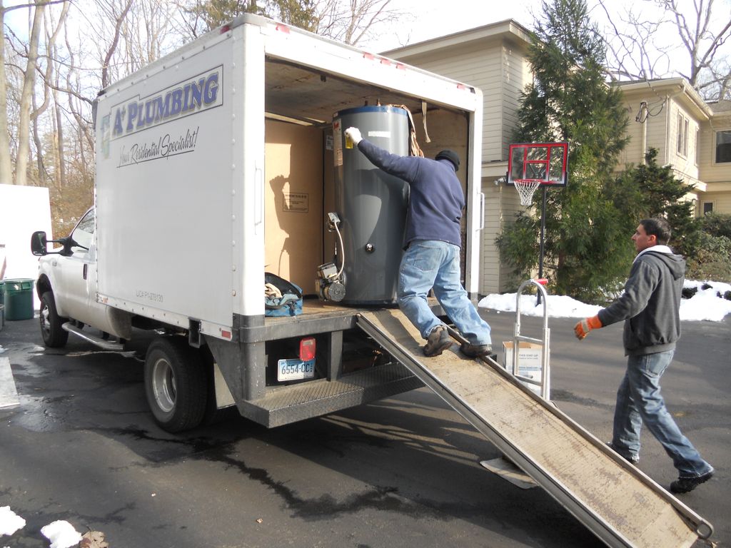 Water Heater Truck.   Some water heater should not