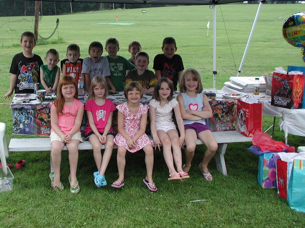 Group picture of a birthday party