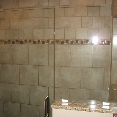 New finished shower