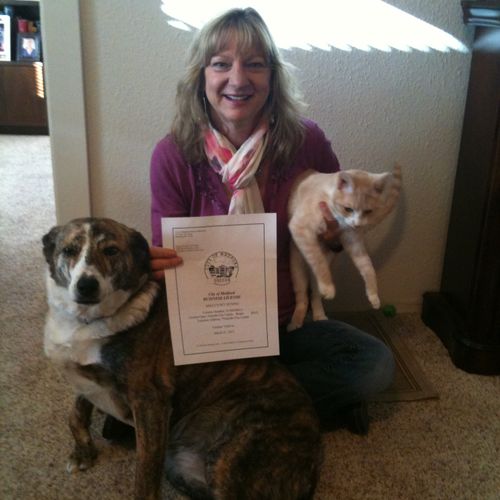 Kelly's Pet Sitting License
Zoey & Theo