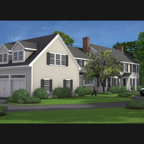 Architectural rendering for a house in Weston