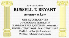 UGA Law Dawg Business Card
