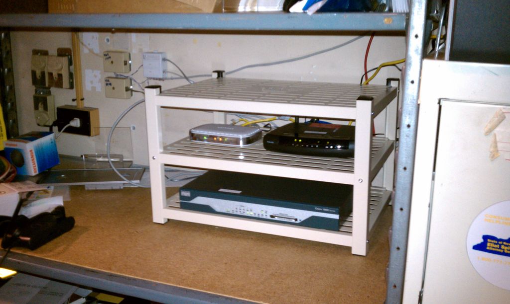 Small Communications rack for a retail store featu