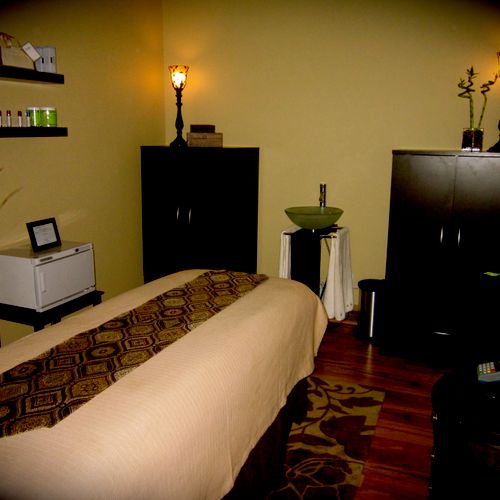 Inside Balancing Bodyworks massage suite.