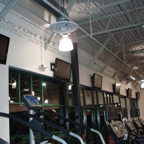 Fitness Gym TV and PA Sound System Installation