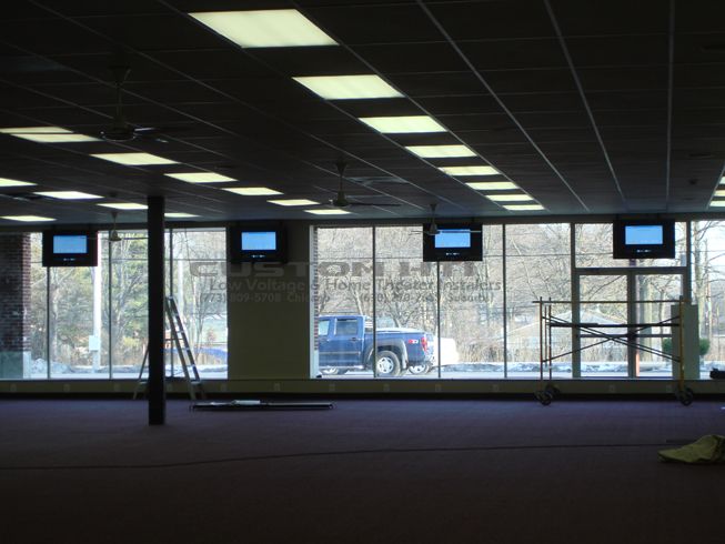 Commercial Installation of TV's w/ Custom Built TV