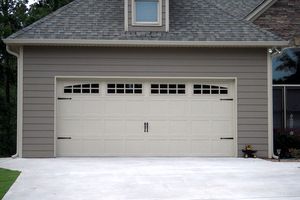 Stamped Metal Carriage Doors with Windows