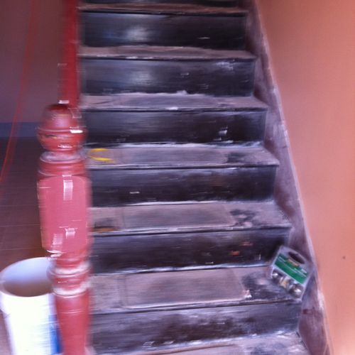 Stairs repairs (Before)