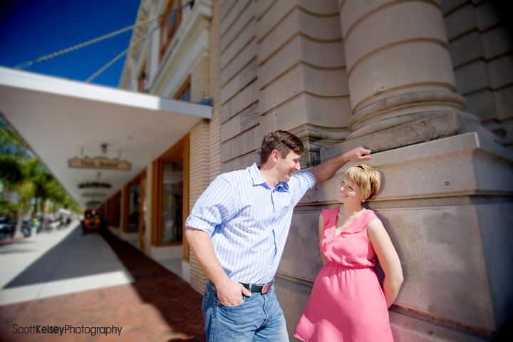 Downtown Ft Myers engagement photos