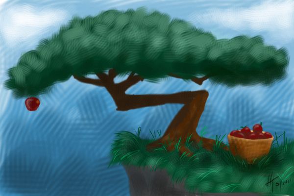Short an Apple - Drawn on ITouch with Sketchbook M