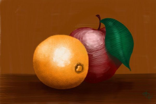 Orange & Red - Drawn on ITouch with Sketchbook Mob