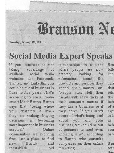 Fun vanity newspaper featuring Missouri Social Med