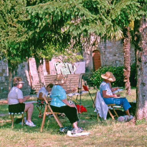 g.a. Sheller's painting workshop in Tuscany, Italy