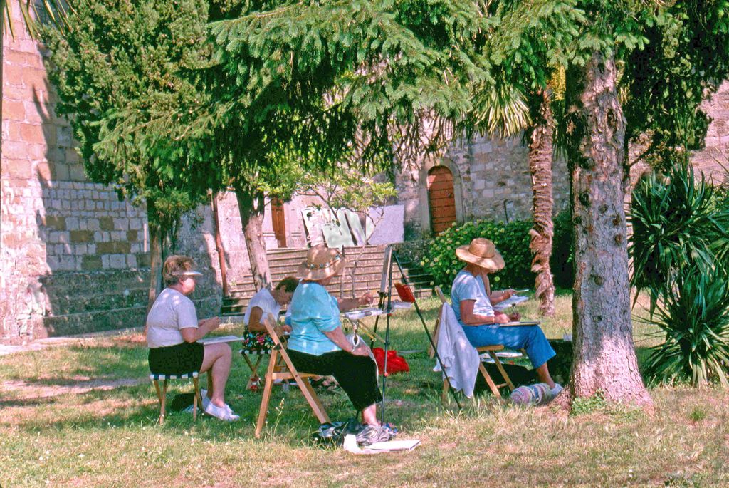 g.a. Sheller's painting workshop in Tuscany, Italy