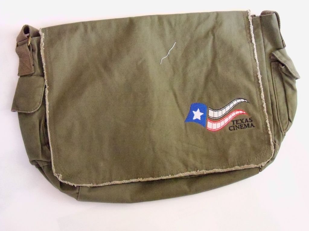 Embroidered Messenger Bag for Texas Cinemas.
