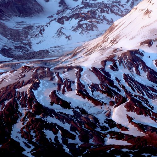 A closeup of Mount Saint Helens' lava dome.