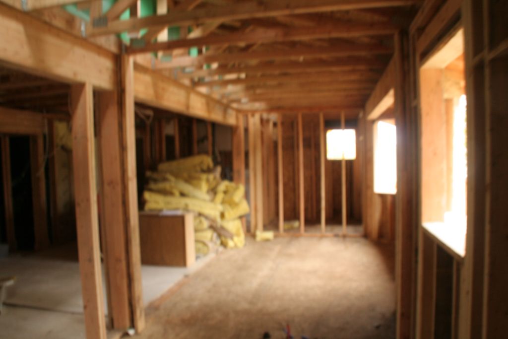 The first floor exterior wall of this 2-story home