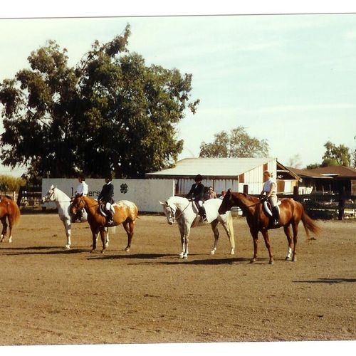 Traci as a youth showing English on Arabian mare A