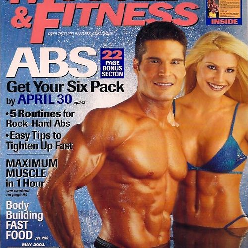 Me on the cover of Muscle and Fitness in May 2001.