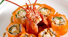 Sushi,garnished with lobster
