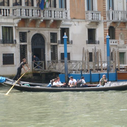 Gondola riding in Venice