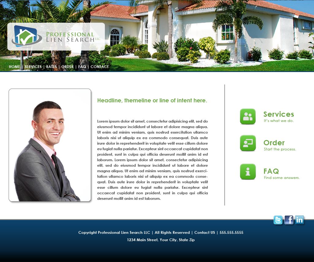 Lien Services Website Design
