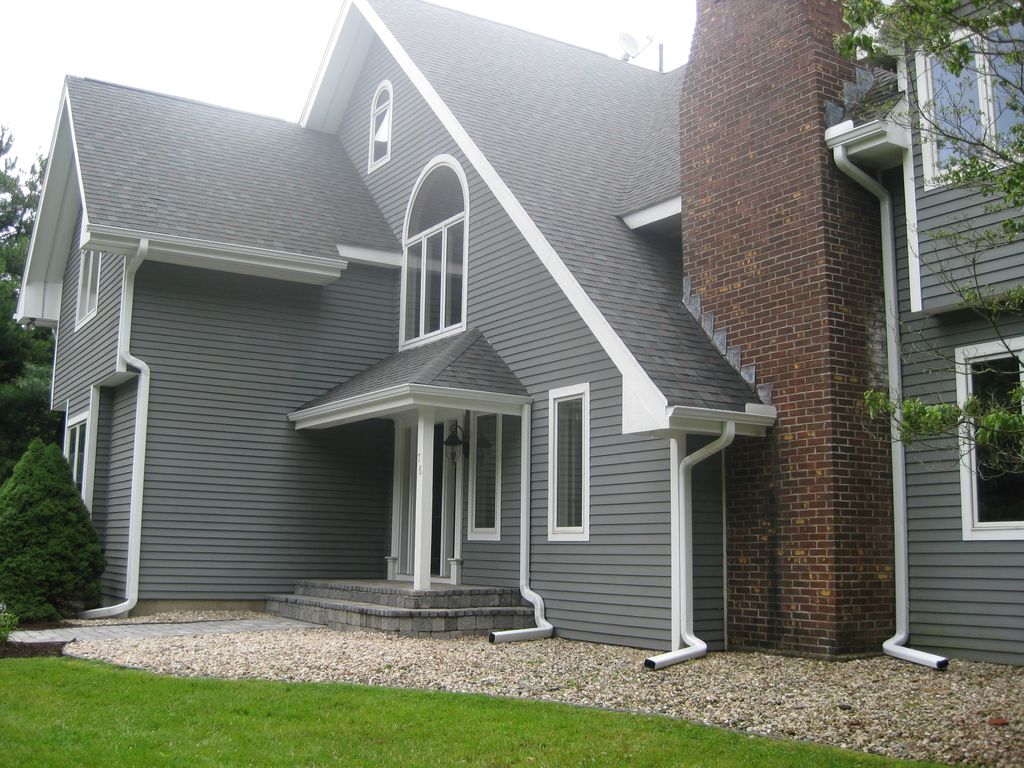 New seamless gutters and new 3x4 downspout