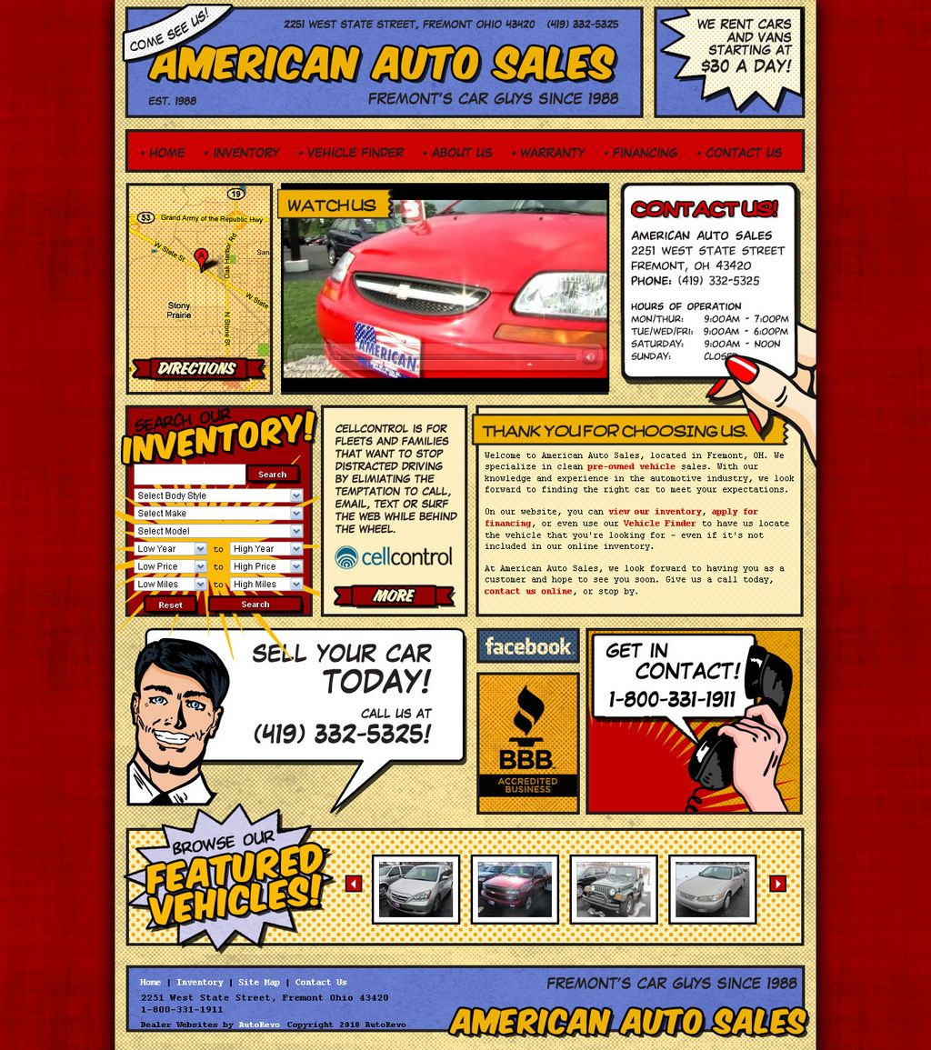 Custom retro pop-art website design for independen