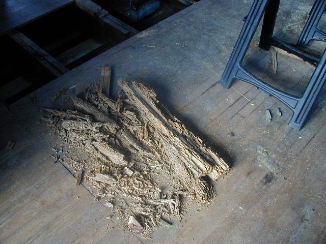 Old Crawl space support beam