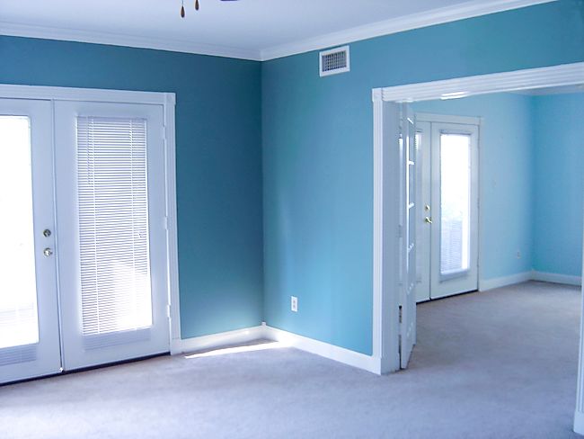 A view of the bedroom entrance, nice double French