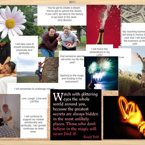 Vision Boards are an excellent idea to help you fo
