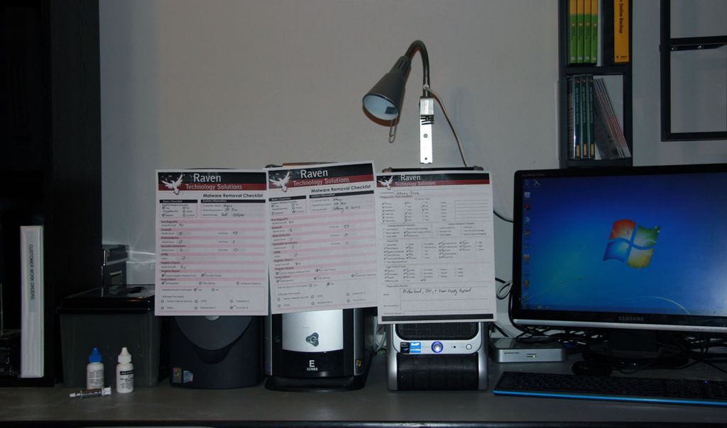 Tech bench work for drop off diagnostics and servi