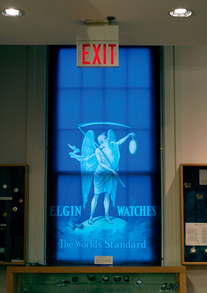 Backlit custom window graphic.