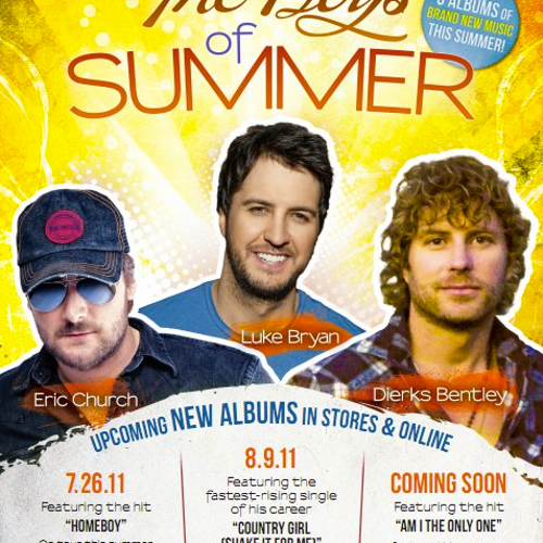 New full page ad for Eric Church, Luke Bryan and D